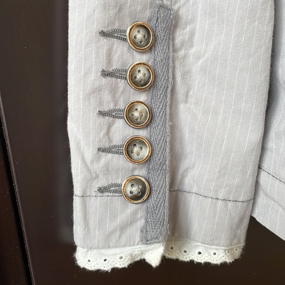 FREE PEOPLE corset lace up tie back military jacket - Picture 3 of 12